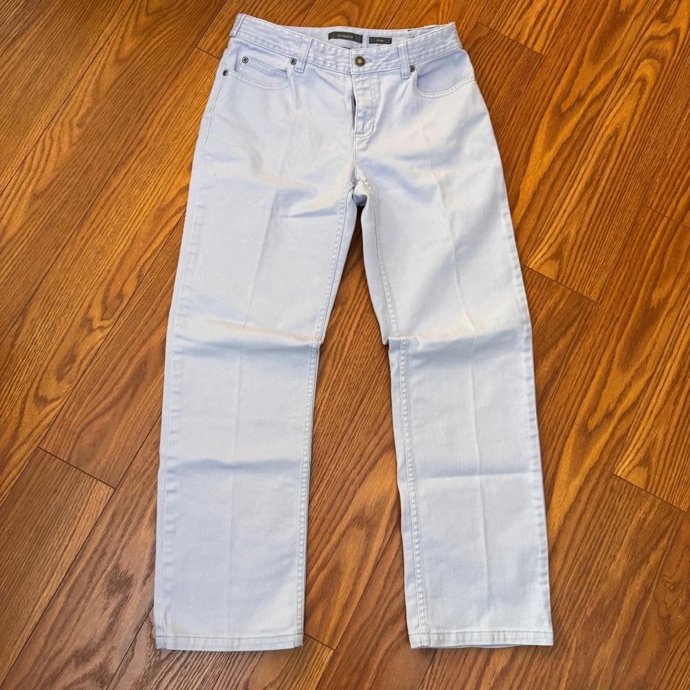 Liz Claiborne Straight Leg Jeans Light Blue WDMUC263 6R